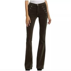 Ramy Brook Velveteen Helena Jeans Womens Size 25 Navy Flare Leg Skinny New